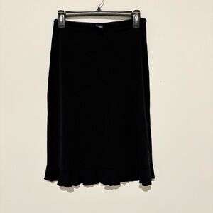 Gap vintage ruffle midi slip skirt black size small